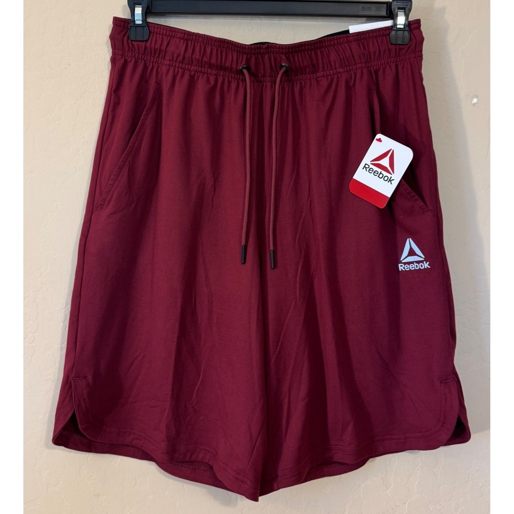 Reebok Training Shorts Men M Burgundy Maroon Active 9"‎ Inseam NEW